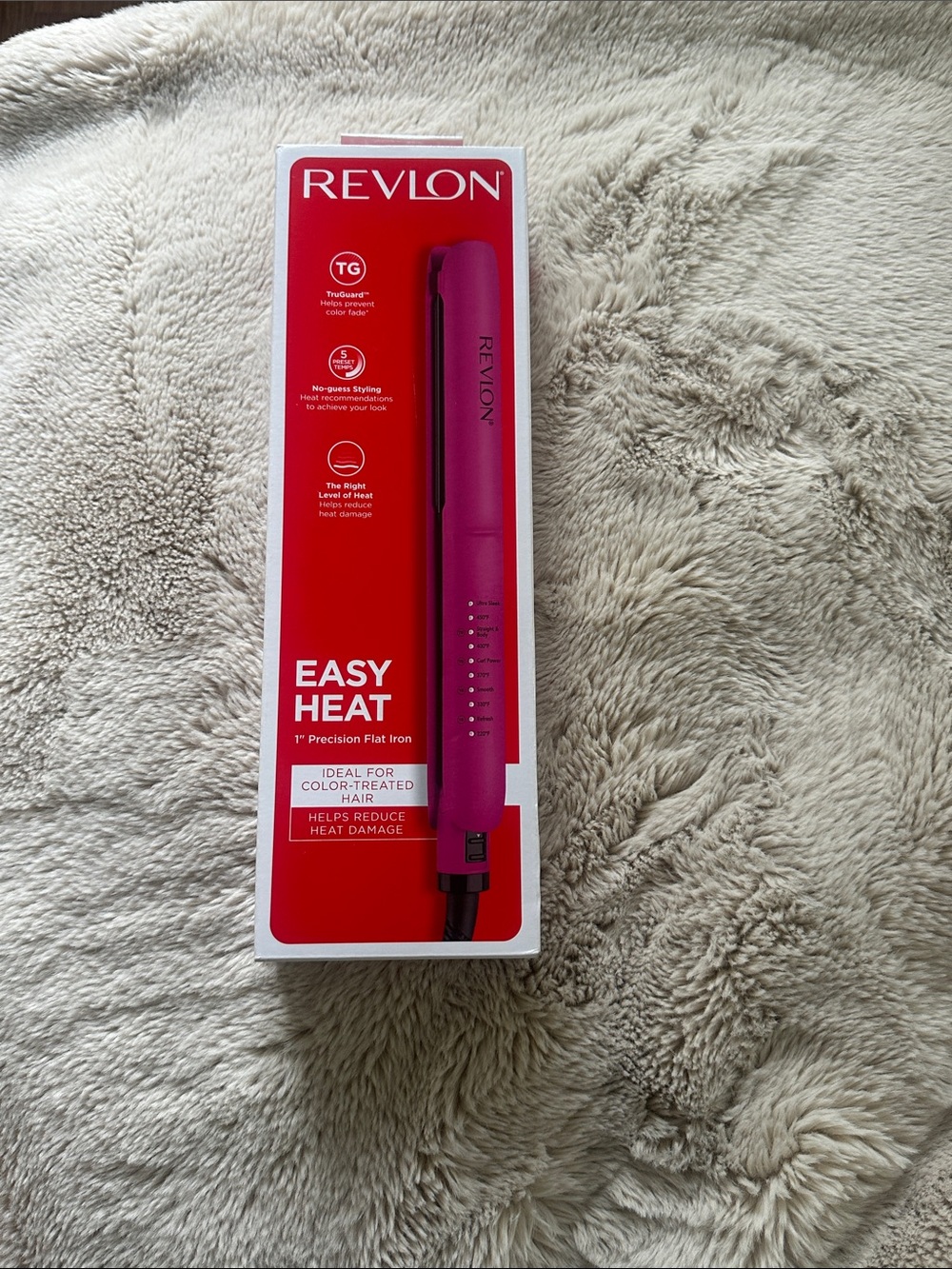 Revlon Pink Easy Heat 1" Precision Flat Iron